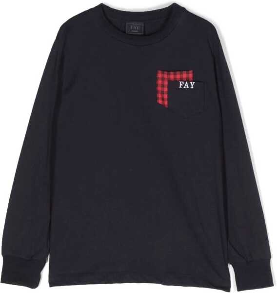 Tricouri Fay Long-Sleeved T-Shirt BLUE Baieti (BM 9498467) 1