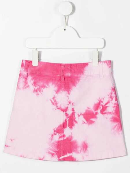Fuste casual Off-White Velvet Tie Dye Skirt PINK Fete (BM 9498569) 2