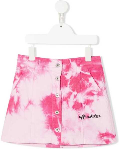 Fuste casual Off-White Velvet Tie Dye Skirt PINK Fete (BM 9498569) 1