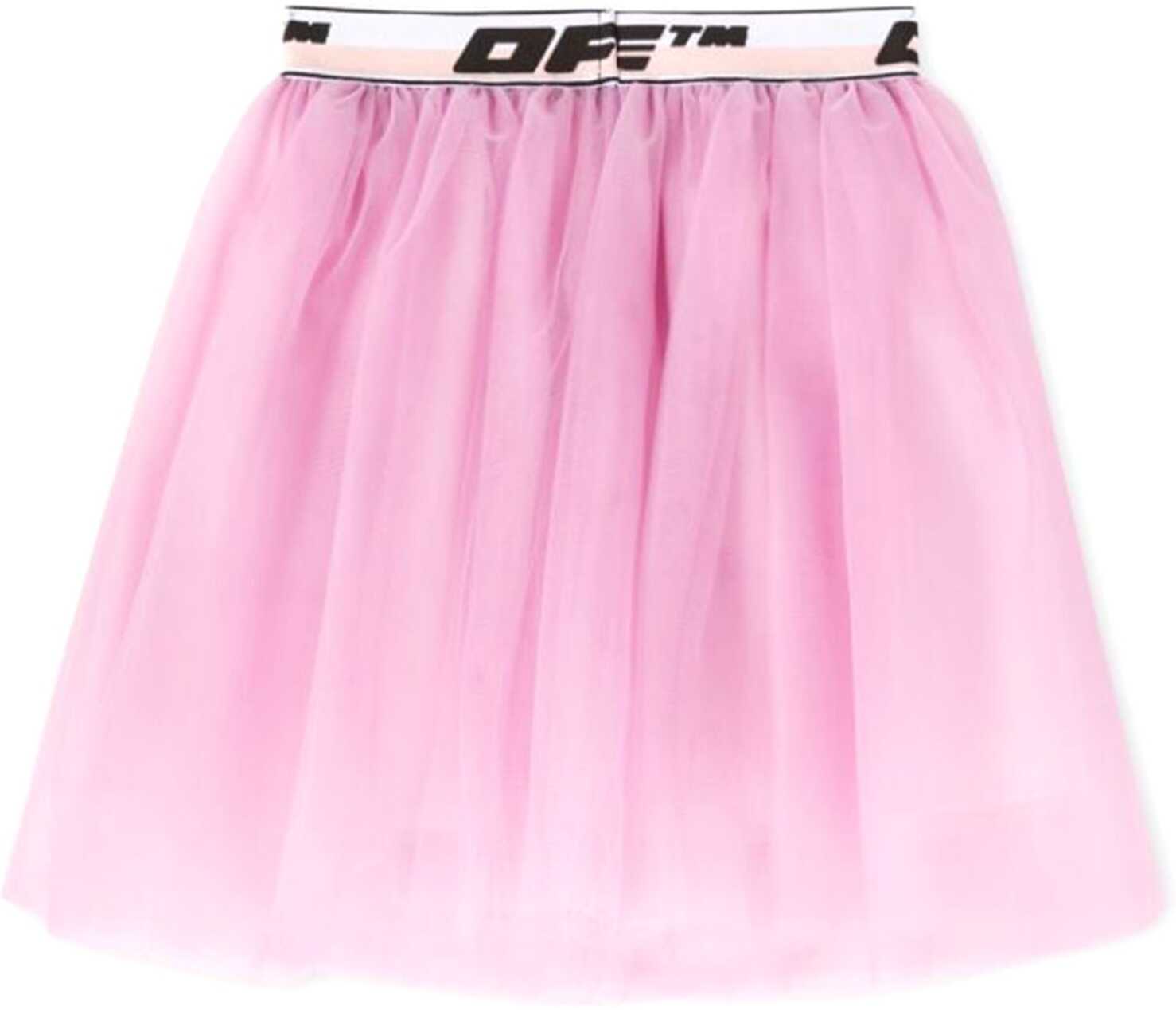 Poze Off-White Logo Band Tulle Skirt PINK