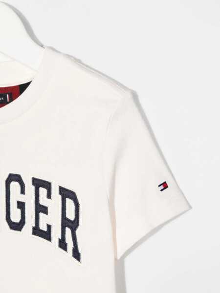 Tricouri Tommy Hilfiger M/C Varsity T-Shirt WHITE Baieti (BM 9498860) 3