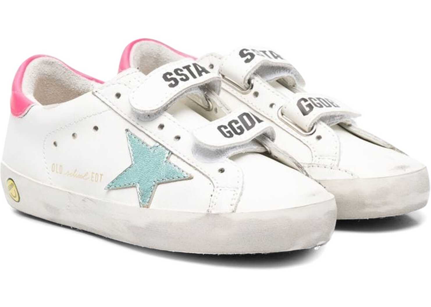 Poze Golden Goose Old School Leather Upper Suede Star And Heel WHITE