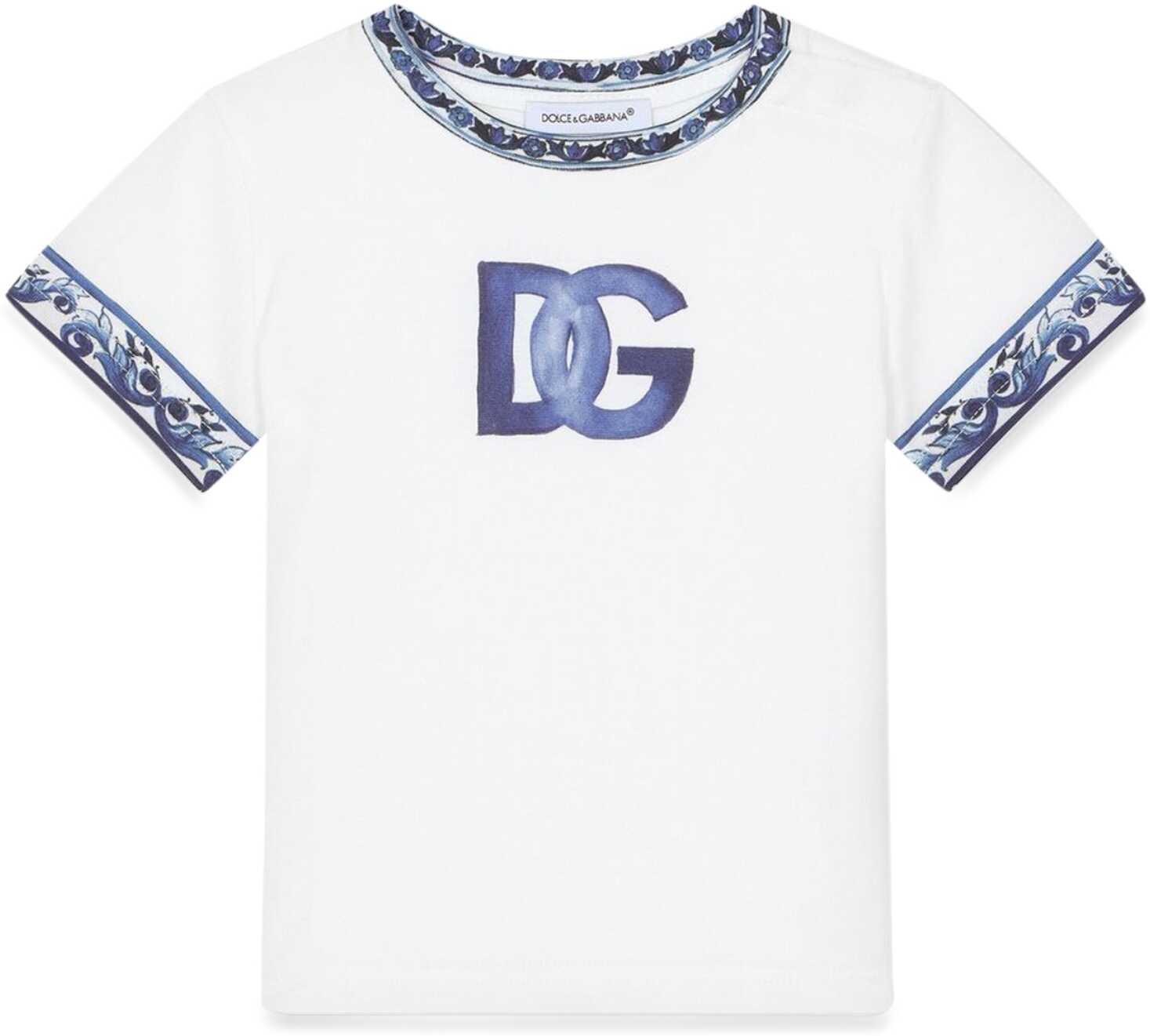 Poze Dolce & Gabbana T-Shirt Tris Majolica WHITE