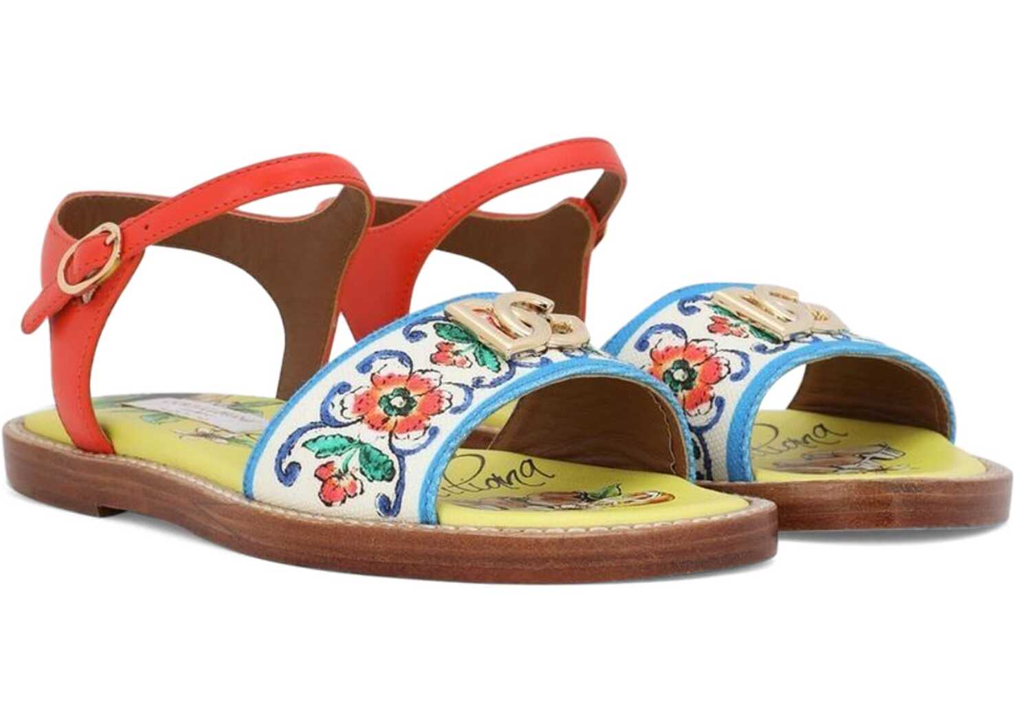 Poze Dolce & Gabbana Capri Canvas Sandal MULTICOLOUR