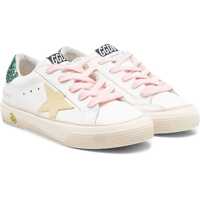 Sneakers May Leather Upper Suede Star Laminated Glitter Heel Fete