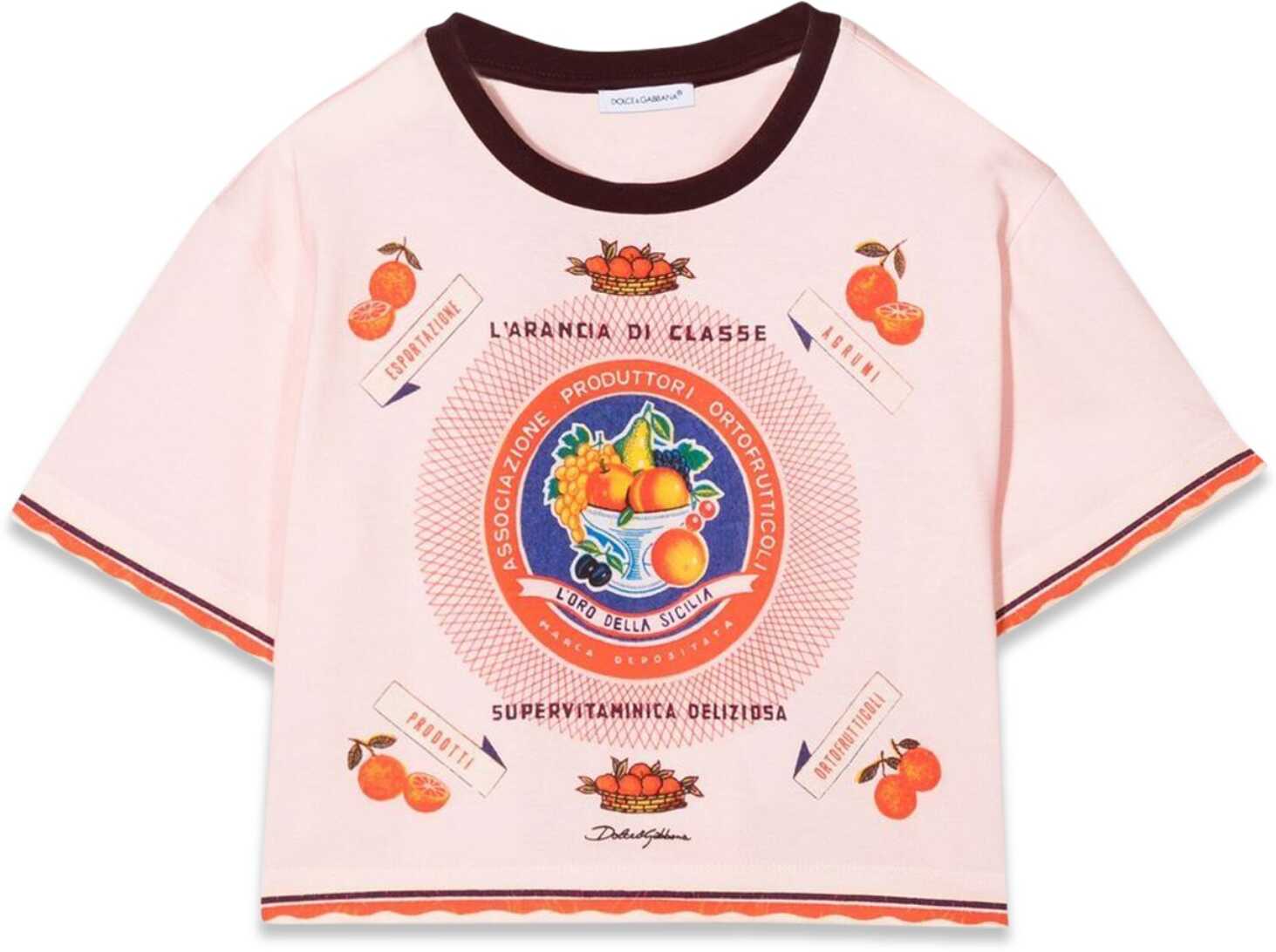 Poze Dolce & Gabbana Classy Orange T-Shirt PINK