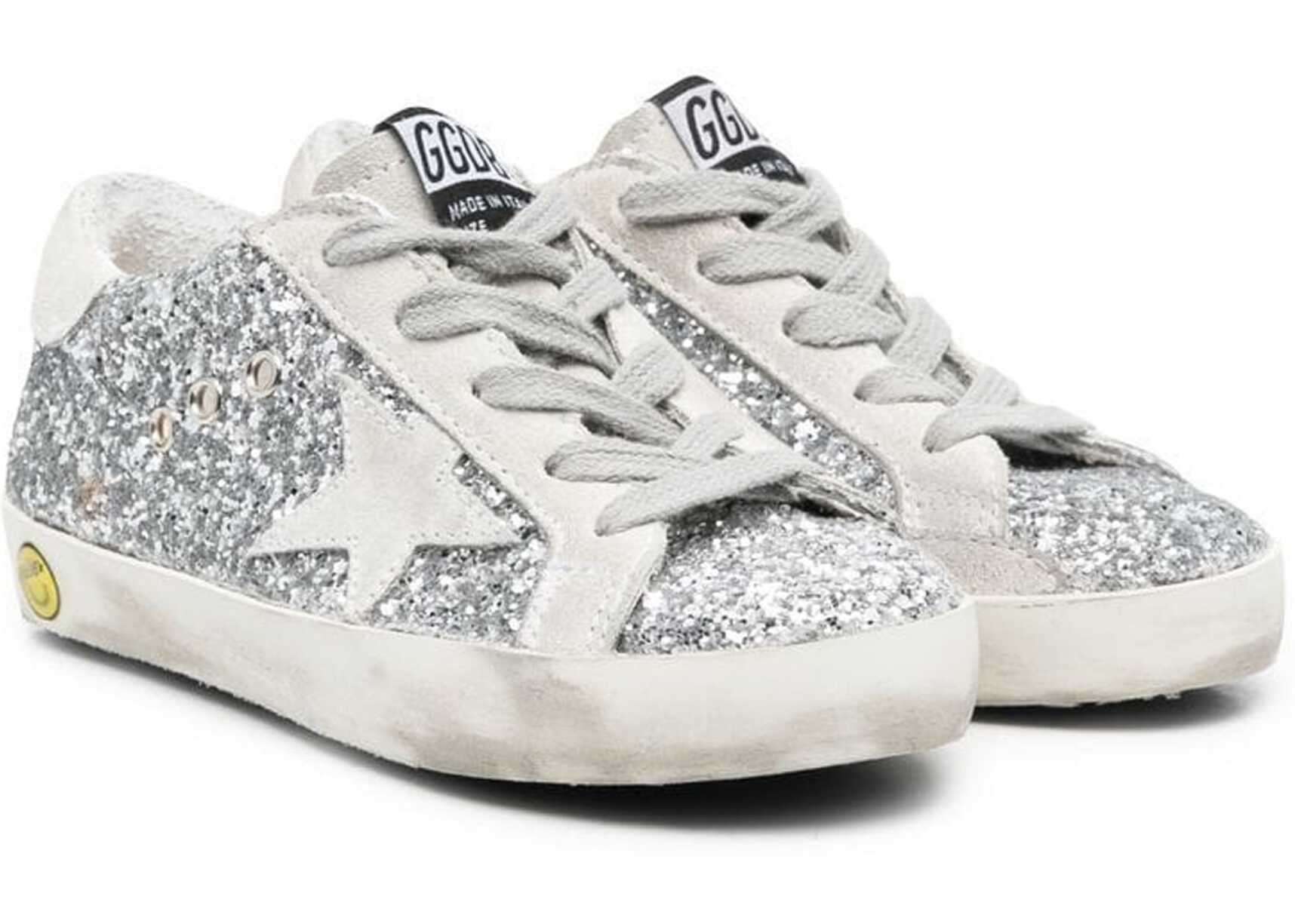 Poze Golden Goose Superstar Sneakers With Glitter SILVER