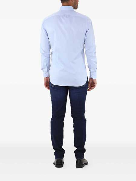 Camasi casual BORRIELLO Borriello Shirt 1401 26 Blue Barbati (BM 9499934) 4