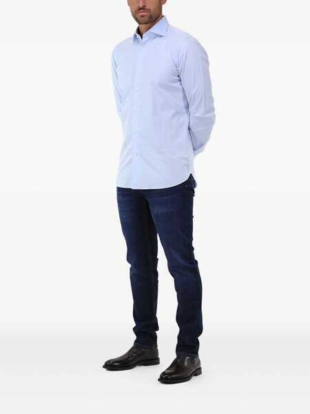 Camasi casual BORRIELLO Borriello Shirt 1401 26 White Barbati (BM 9499934) 3