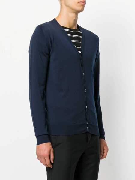 Cardigane John Smedley JOHN SMEDLEY cardigan PETWORTH  ORION GREEN Midnight Barbati (BM 9499973) 3