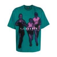 Tricouri Pleasures t shirt P22SU011 Green Barbati