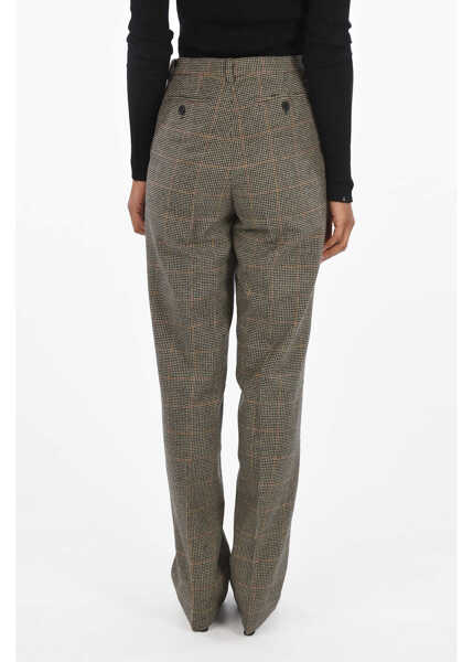 Pantaloni office MASSIMO ALBA Houndstooth Suro High-Rise Waist Double Pleat Trousers Multicolor Femei (BM 9506228) 2