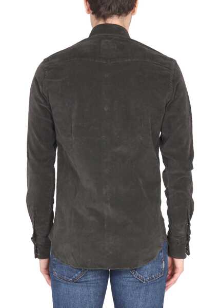 Camasi casual PT TORINO Texan Shirt BROWN Barbati (BM 9506447) 3