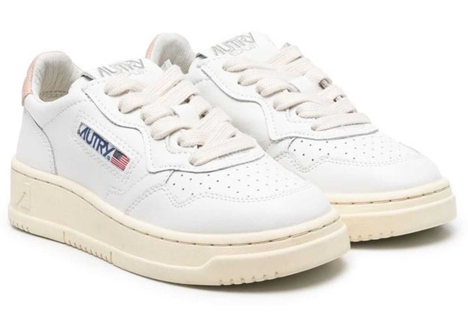 Poze AUTRY Contrasting Heel Sneaker WHITE