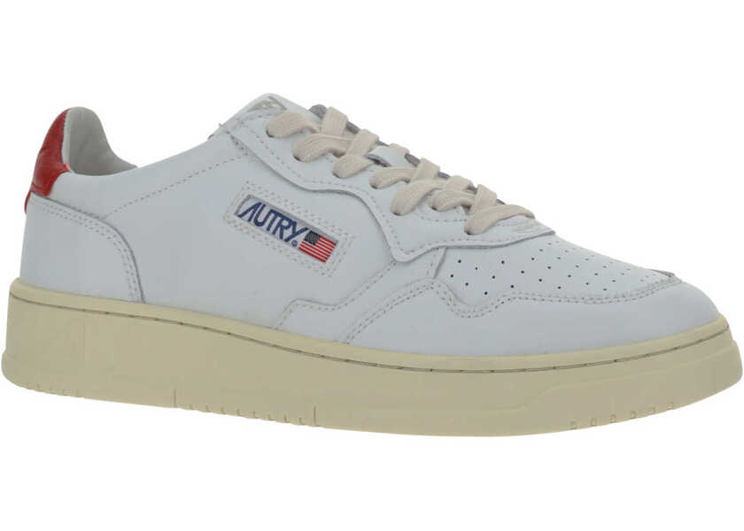 Sneakers AUTRY Low 01 Sneakers LEATHER/LEATHER WHITE/RED Barbati (BM 9506639) 2