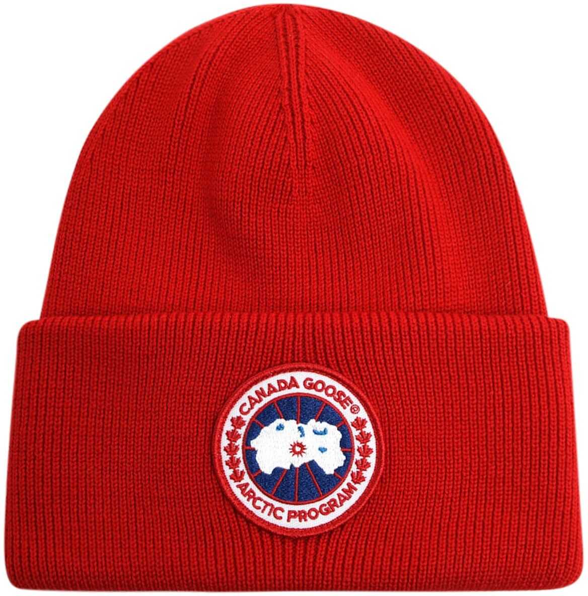 CANADA GOOSE Wool Hat RED