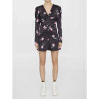 Rochii elegante Crinkled Satin Dress Femei