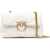 Pinko Love Classic leather Shoulder Bag BIANCO SETA-ANTIQUE GOLD