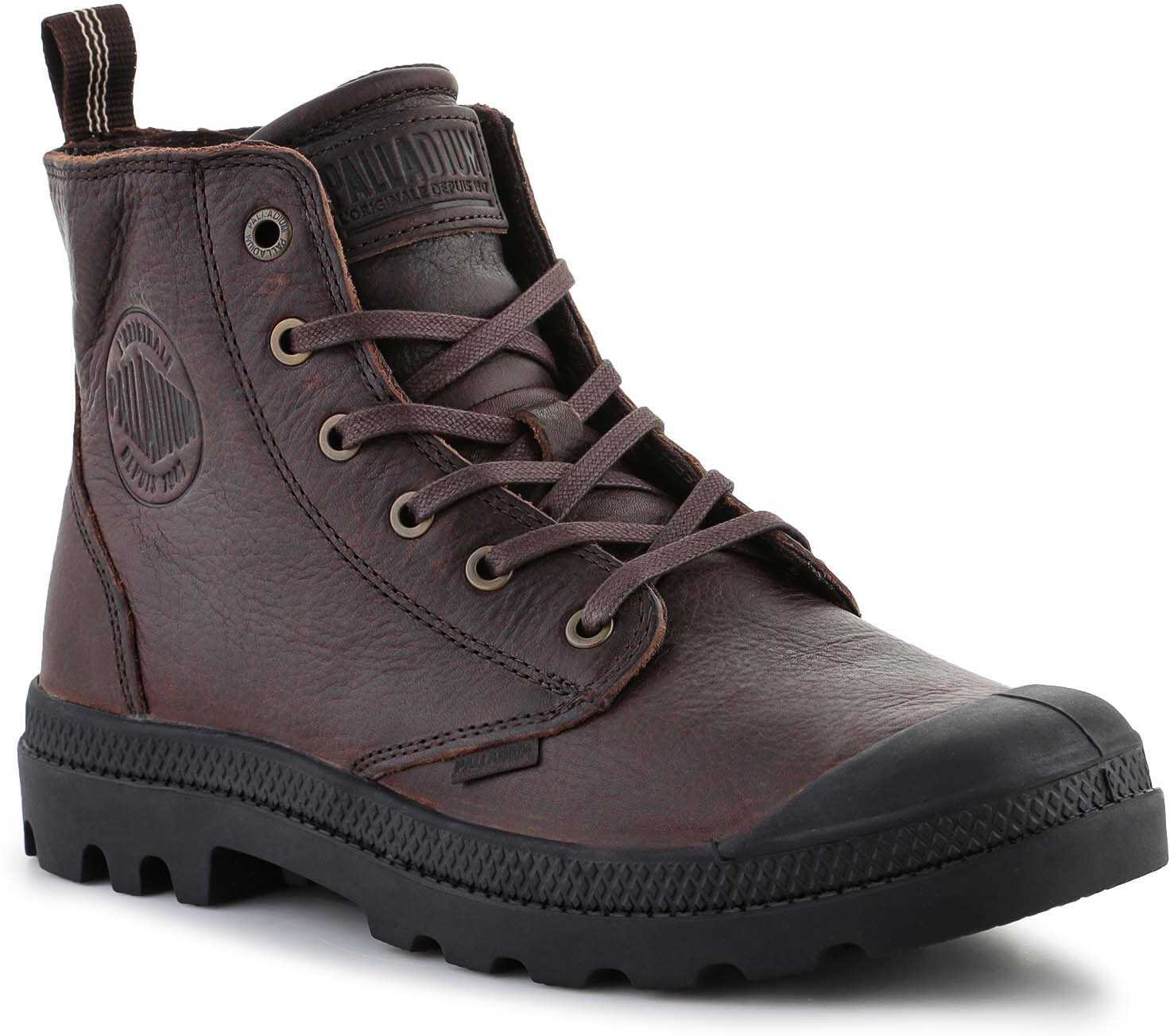 Palladium pampa hi zip lth ess 76888 - 248 - M Brown/Gold