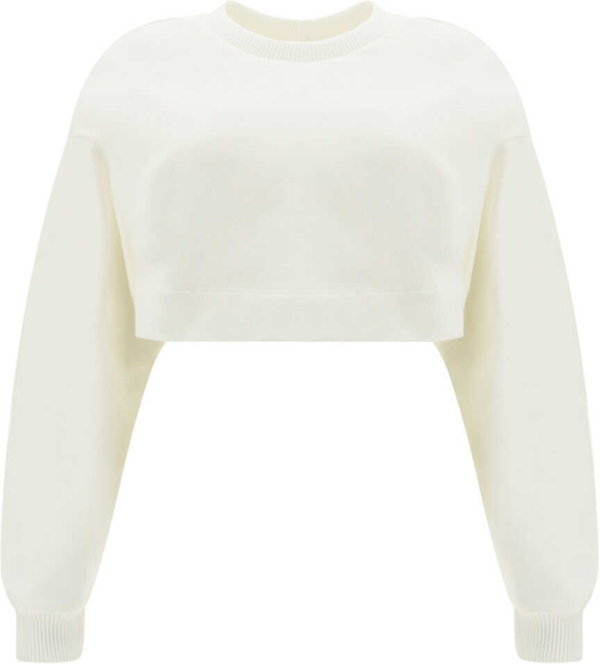 Alexander McQueen Cropped Sweatshirt IVORY