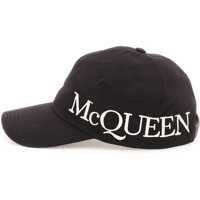 Sepci pentru Barbati - Sepci Alexander McQueen Baseball Hat With Oversized Logo BLACK IVORY Barbati (BM 9510890) - B-mall.ro