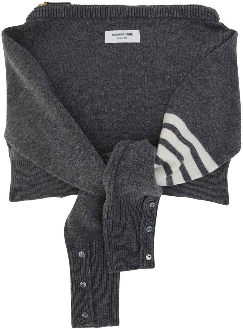 Thom Browne Sweater Bag MED GREY