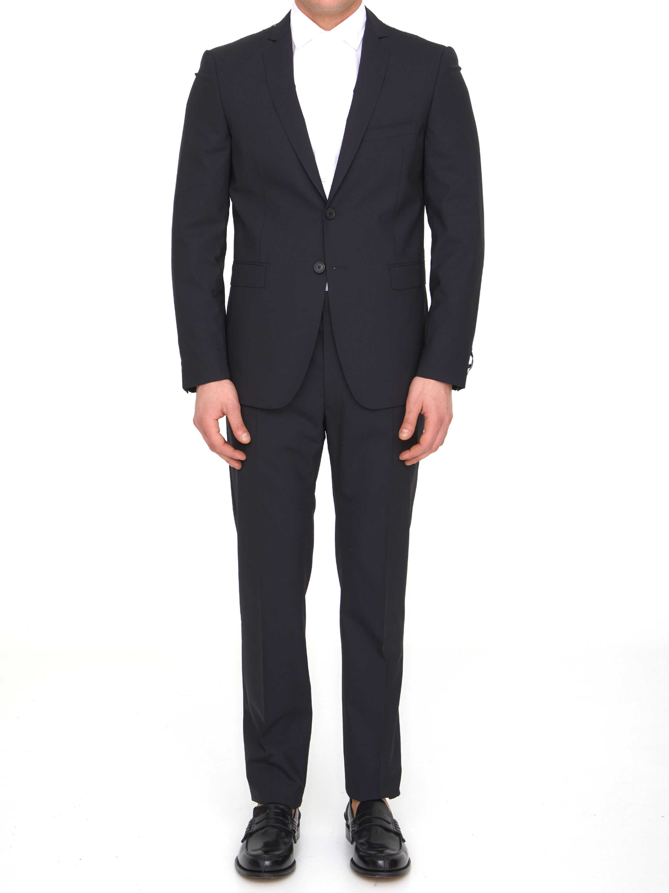 Tonello Wool Two-Piece Suit BLACK b-mall.ro