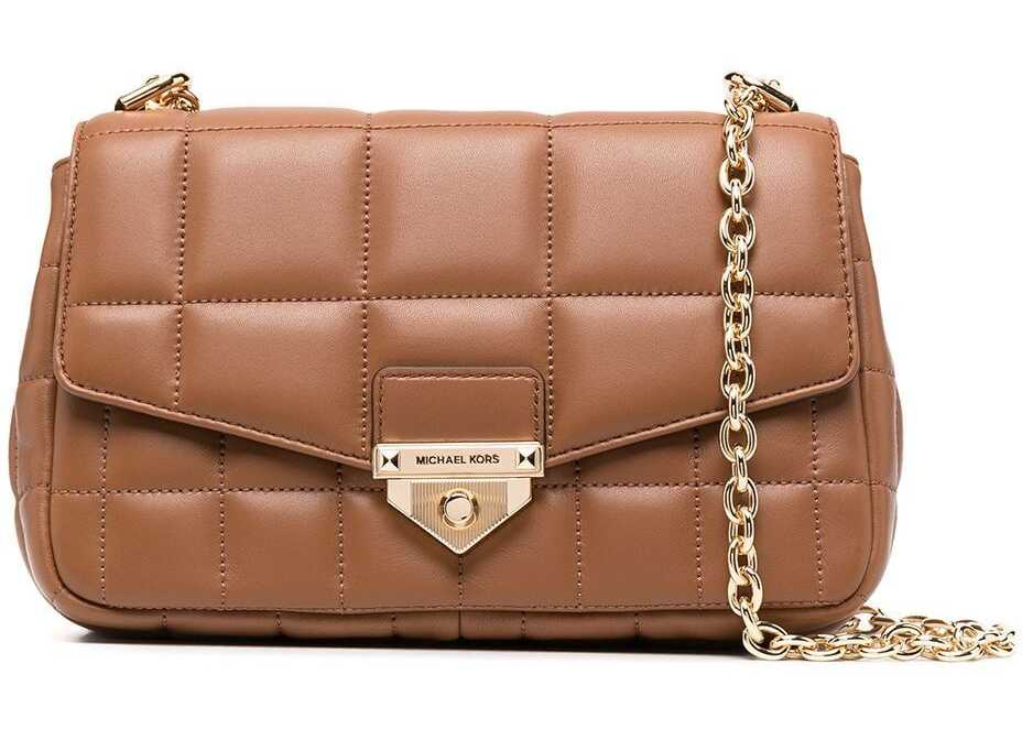 Michael Kors Leather Shoulder Bag BROWN