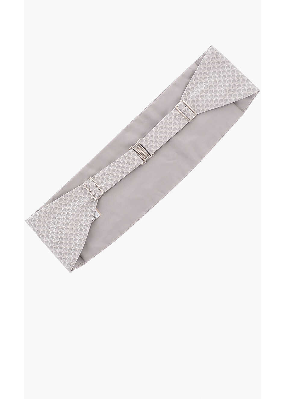 Curele CORNELIANI Patterned Pleated Cummerbund Gray Barbati (BM 9514739) 3