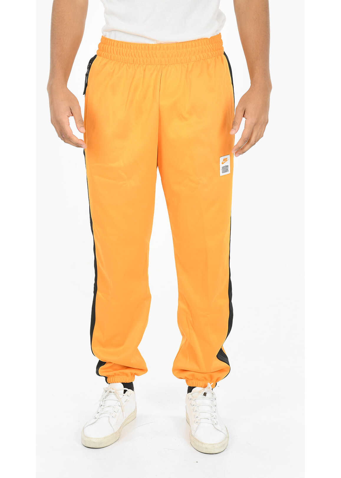 Nike Fleeced Two-Tone 2 Pockets Joggers Orange