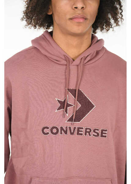 Bluze de trening Converse Loose Fit Embossed Logo Go-To Hoodie Violet Barbati (BM 9515051) 3