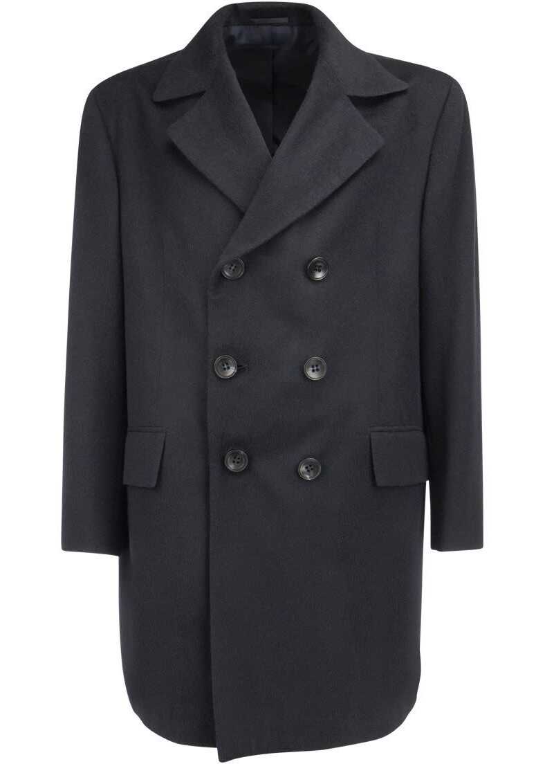 KITON Cashmere Coat BLUE