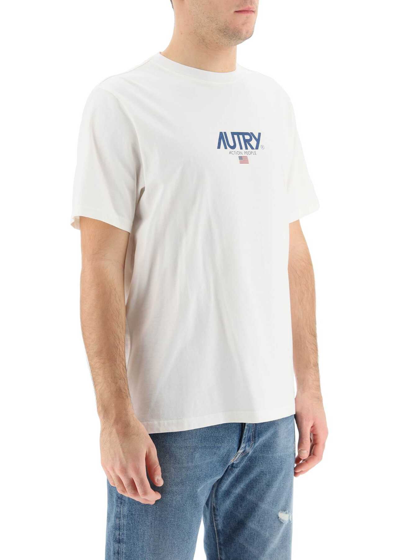 AUTRY Logo Print T-Shirt WHITE