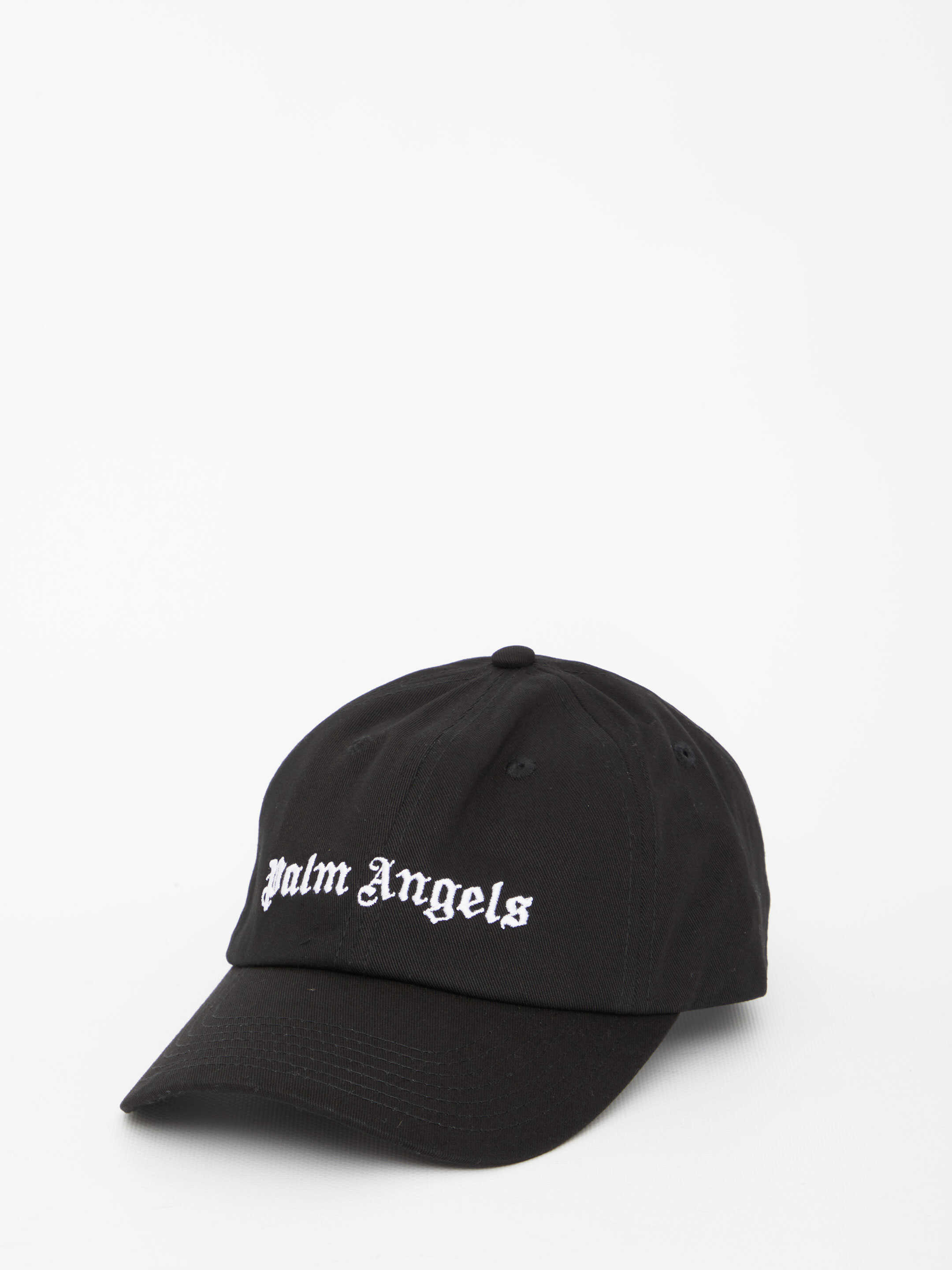 Palm Angels Cotton Cap With Logo Black/white