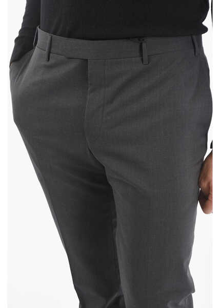 Pantaloni casual CORNELIANI Cc Collection Lined Trousers With Hook And Zip Closure Gray Barbati (BM 9519572) 3