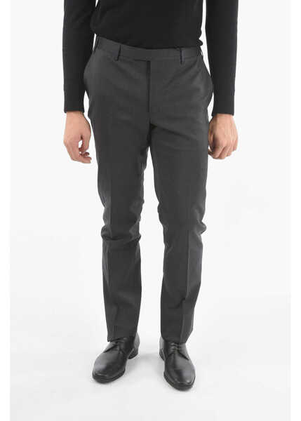 Pantaloni casual CORNELIANI Cc Collection Lined Trousers With Hook And Zip Closure Gray Barbati (BM 9519572) 1