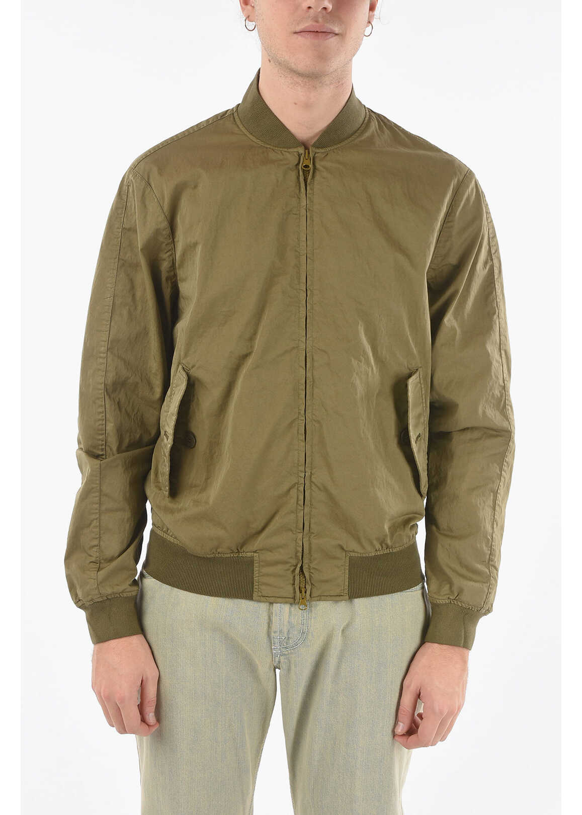 CORNELIANI Cc Collection Solid Color Waterproof Bomber Green