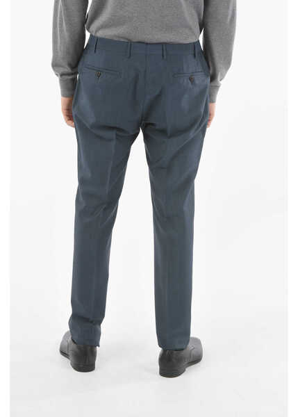 Pantaloni eleganti CORNELIANI Unlined Trousers With Hook And Pinces Blue Barbati (BM 9520079) 2