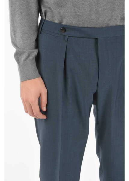 Pantaloni eleganti CORNELIANI Unlined Trousers With Hook And Pinces Blue Barbati (BM 9520079) 3