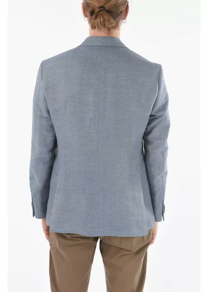 Sacouri CORNELIANI Cc Collection Flap Pocket Right 2-Button Blazer Blue Barbati (BM 9520106) 2