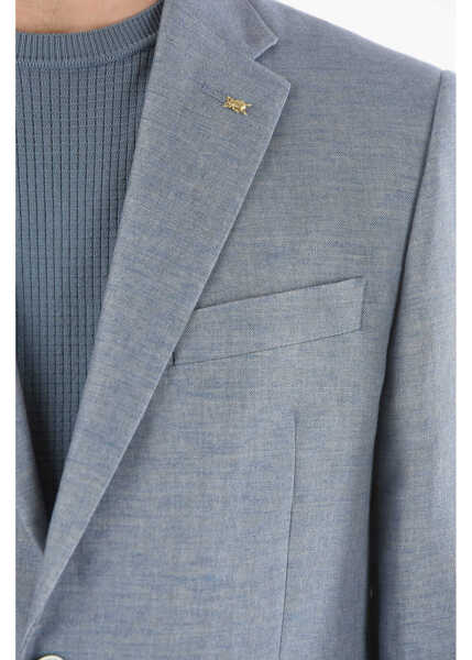 Sacouri CORNELIANI Cc Collection Flap Pocket Right 2-Button Blazer Blue Barbati (BM 9520106) 3