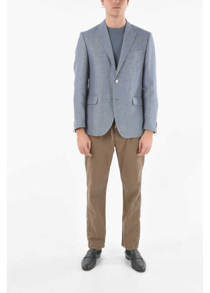 Sacouri CORNELIANI Cc Collection Flap Pocket Right 2-Button Blazer Blue Barbati (BM 9520106) 4