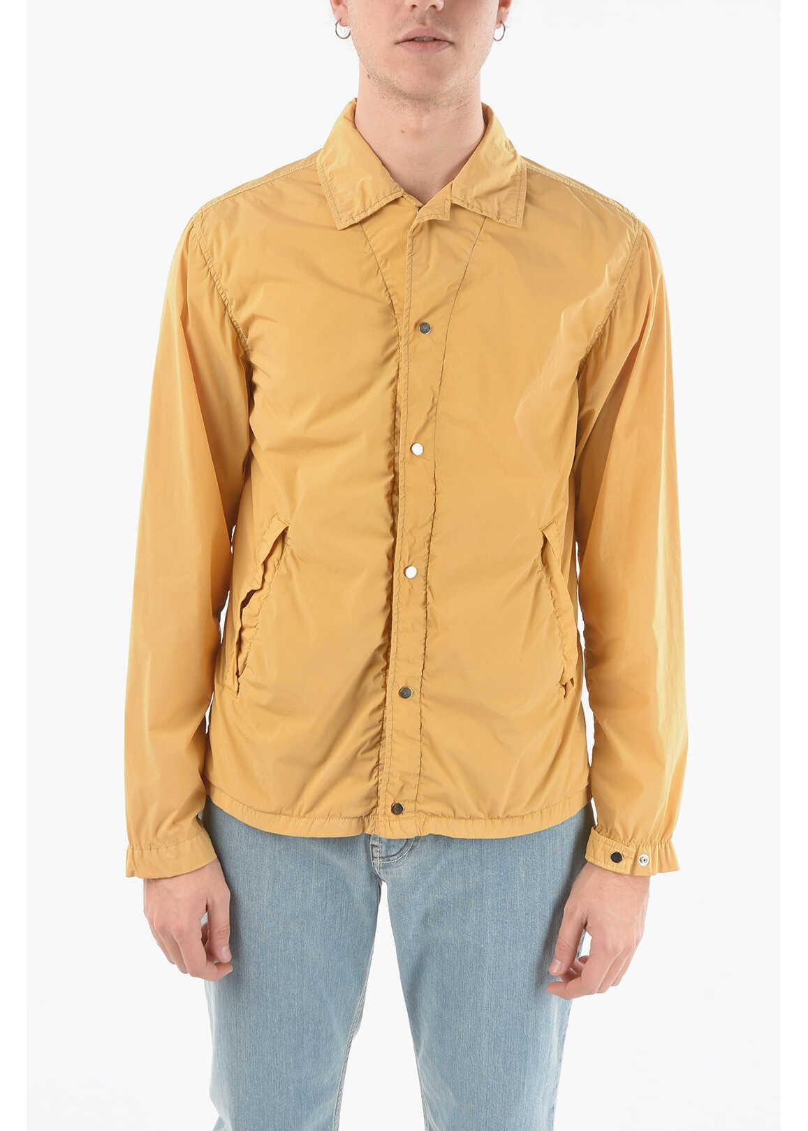 CORNELIANI Cc Collection O.wear Nylon Jacket With Silver Buttons Yellow