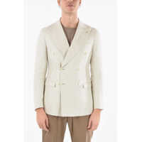 Sacouri elegante Cc Collection Houndstooth Peak Lapel Reward Double-Breasted Barbati