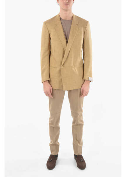 Sacouri CORNELIANI Jetted Pocket Vogue Double-Breasted Blazer Brown Barbati (BM 9520787) 4