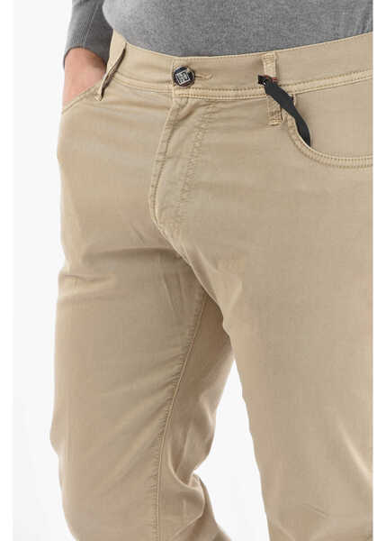 Pantaloni casual CORNELIANI Id Stretch Cotton Lazise 5-Pocket Pants Beige Barbati (BM 9522221) 3