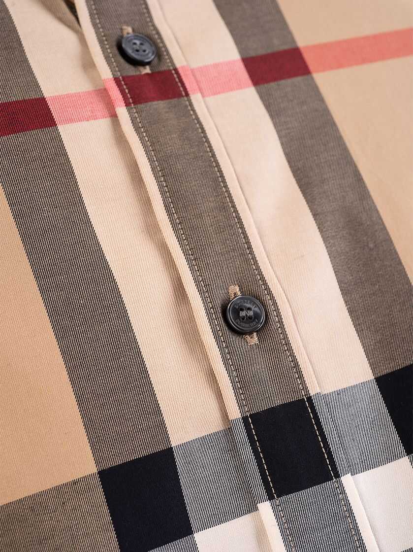 Camasi Burberry Boys Cotton Shirt BEIGE Baieti (BM 9524089) 4