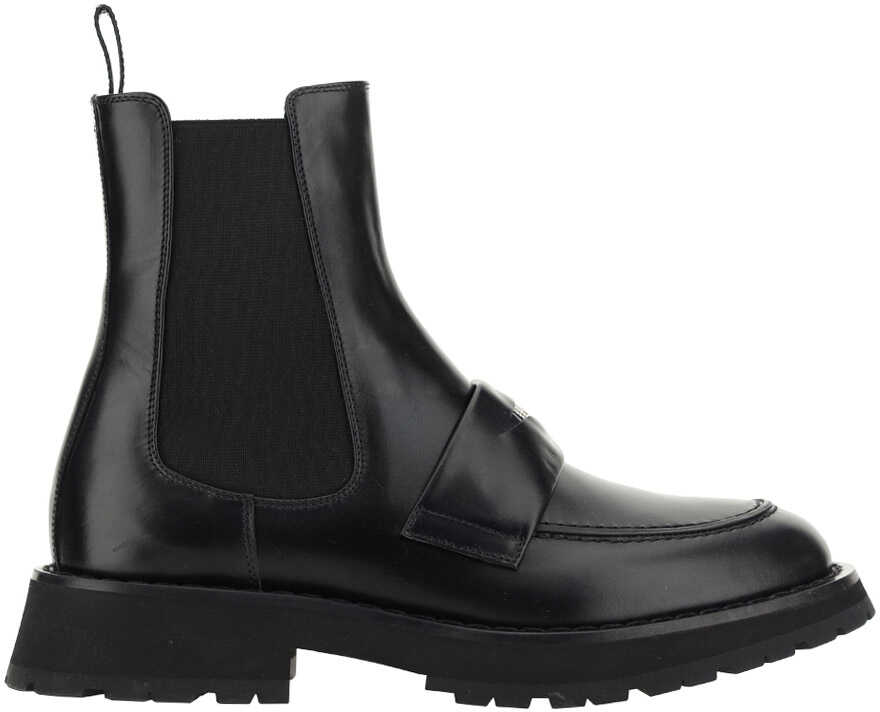 Alexander McQueen Ankle Boots BLACK/BLACK/SILVER