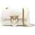 Pinko Love Mini Puff Shoulder Bag BIANCO SETA-ANTIQUE GOLD