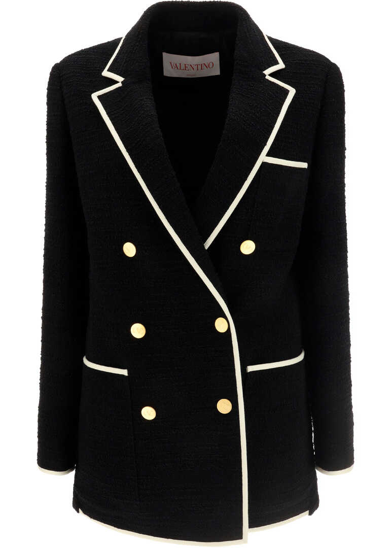 Valentino Garavani Mossi Blazer Jacket NERO/AVORIO